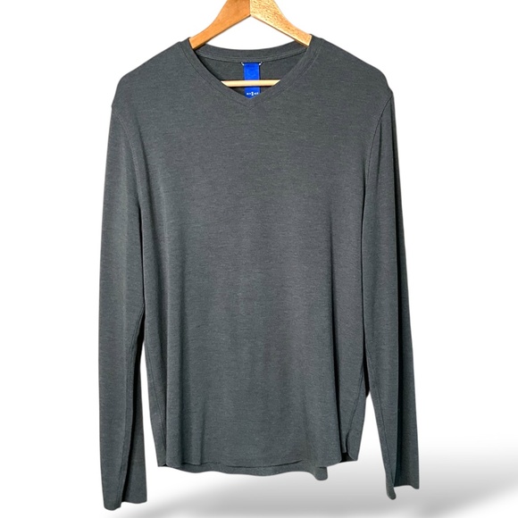 KIT AND ACE Men’s Long Sleeve V Neck Tee Modal Blend with Wool Sz M - Picture 3 of 9